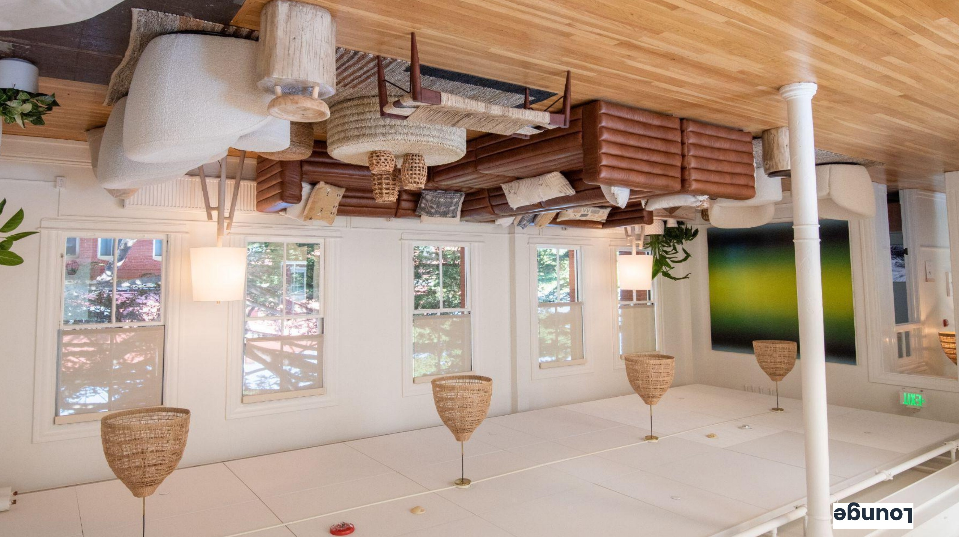 Inverted lounge installation at The House