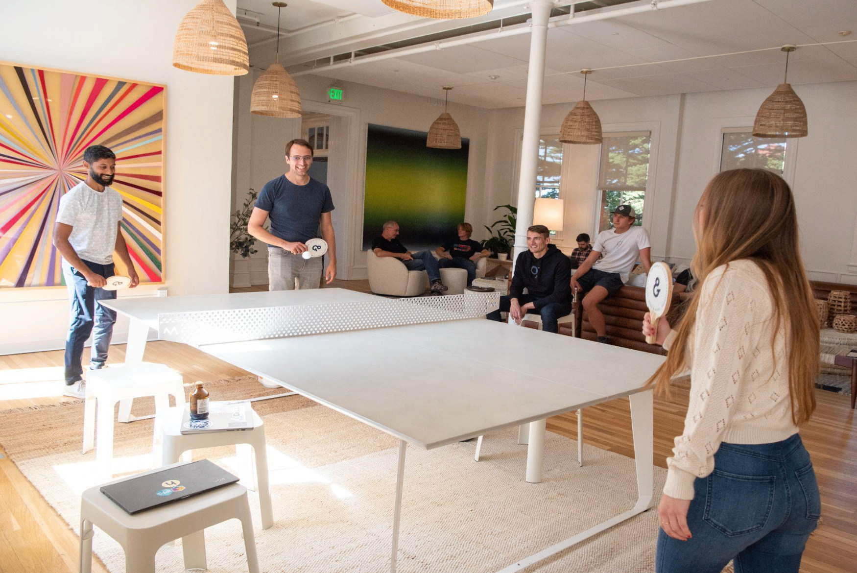 Ping pong in the lounge at The House